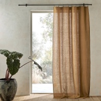 Штора Из стираного льна Tojos 140 x 260 см каштановый AM.PM  фото, kupilegko.ru